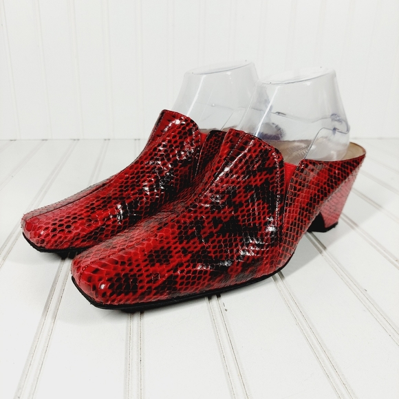 Stacy Adams Zeta Red Genuine Snakeskin 